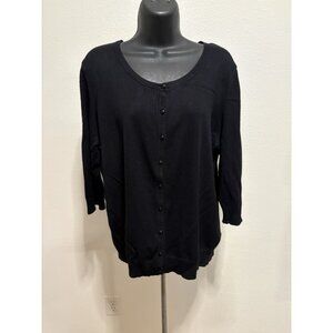 Maurices Black Button Down Sweater Cardigan Womens  Size 1 16-18 1X